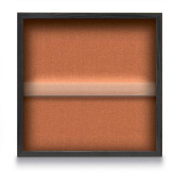 Outdoor Enclosed Combo Board, 48"x36", Satin Frame/Blue & Pearl